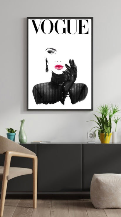 Vogue inspired wall art framed A3