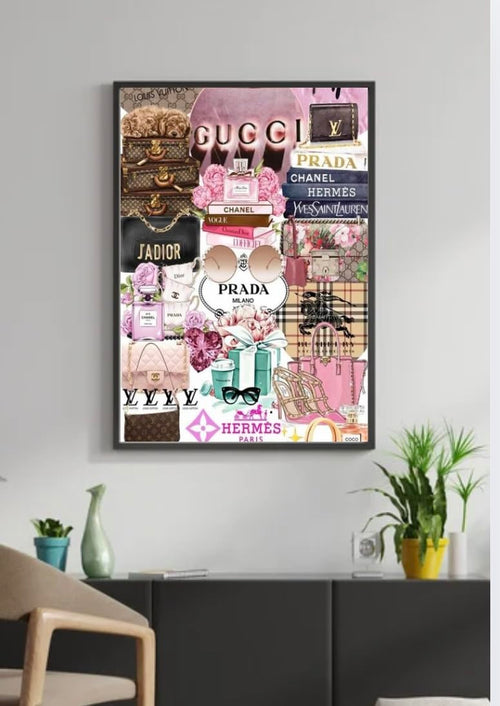 Fashionista wall art Framed A3